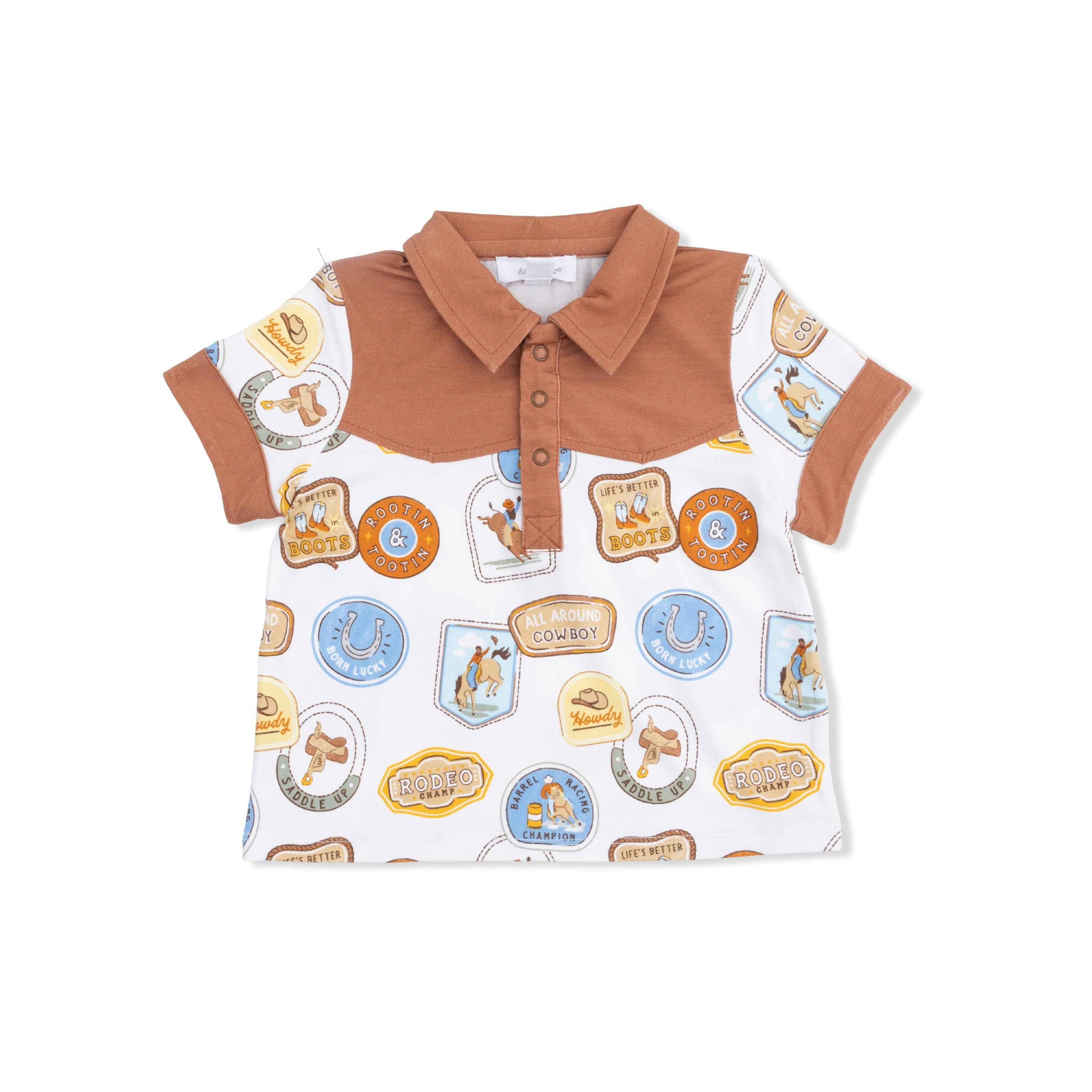 Rodeo Patches Uni - Cowboy Polo with Casual Short
