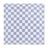 Chenille - Dusty Blue Checkerboard Blanket