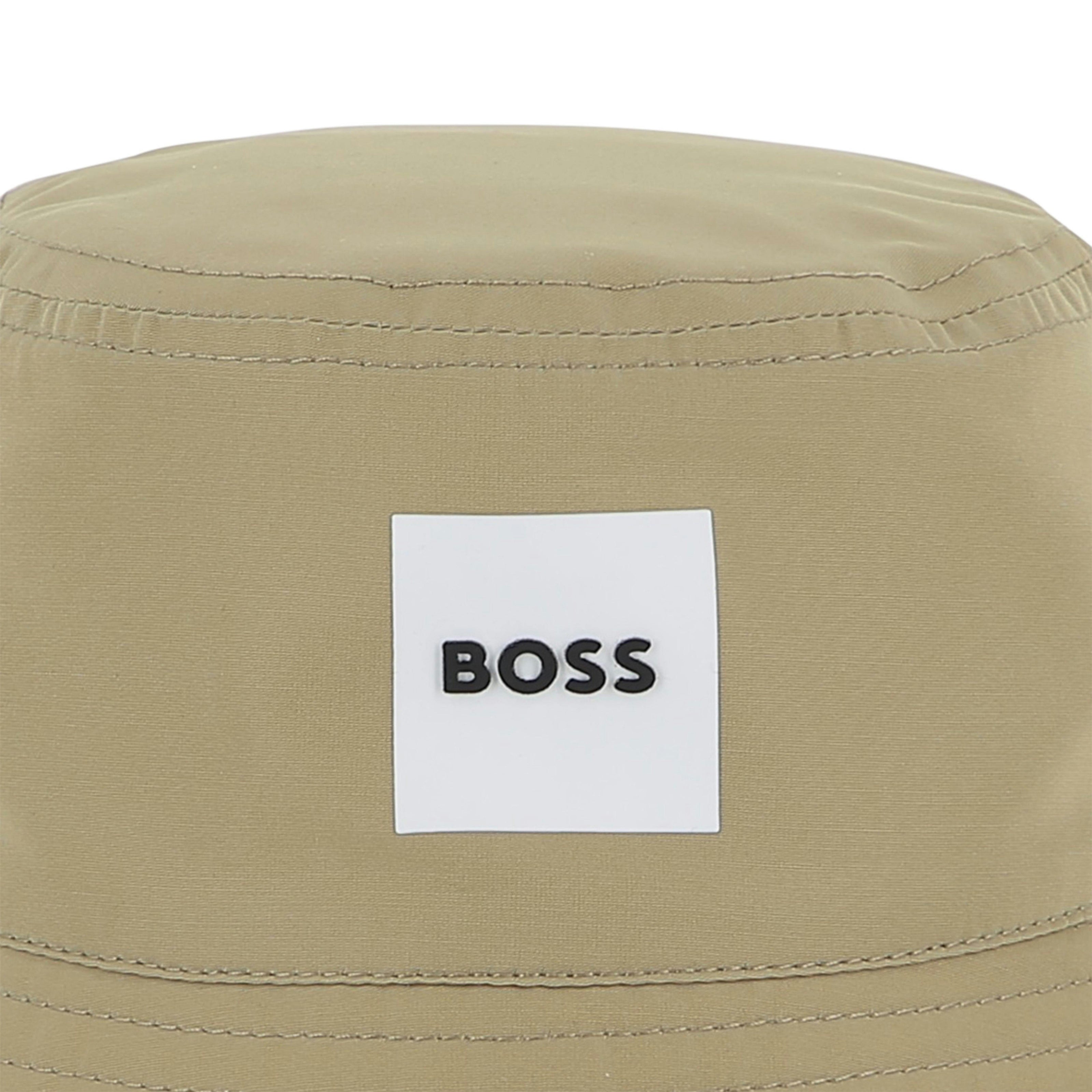 White & Beige Reversible Bucket Hat