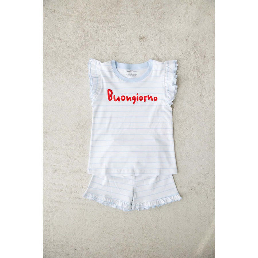 buongiorno ruffle short set