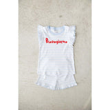 buongiorno ruffle short set