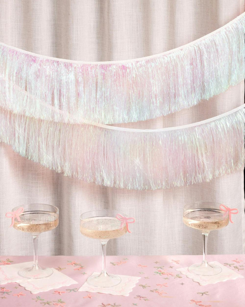 Iridescent Fringe - iridescent foil banner