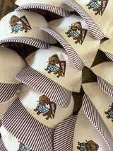 Game Day Dachshund Embroidered Hat, Brown Stripes