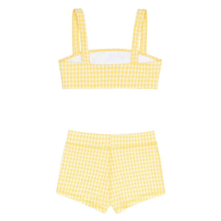 girls soleil gingham bandeau bikini and swim short