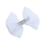 White Whisper Bow Hair Clip Set