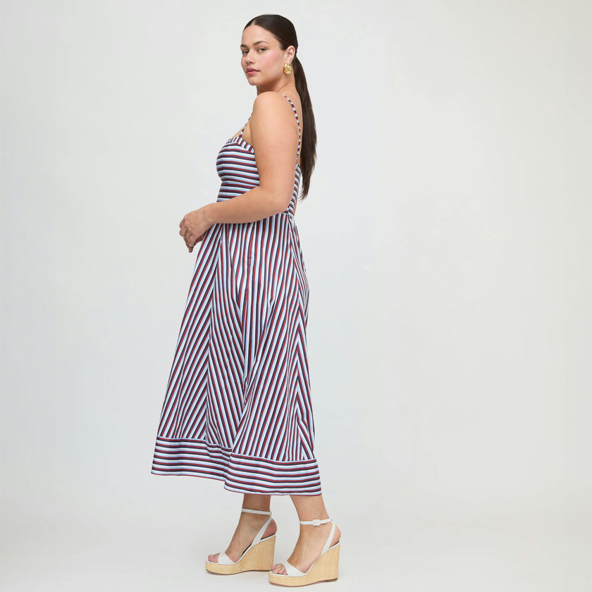 The Margot Dress - Firecracker Stripe