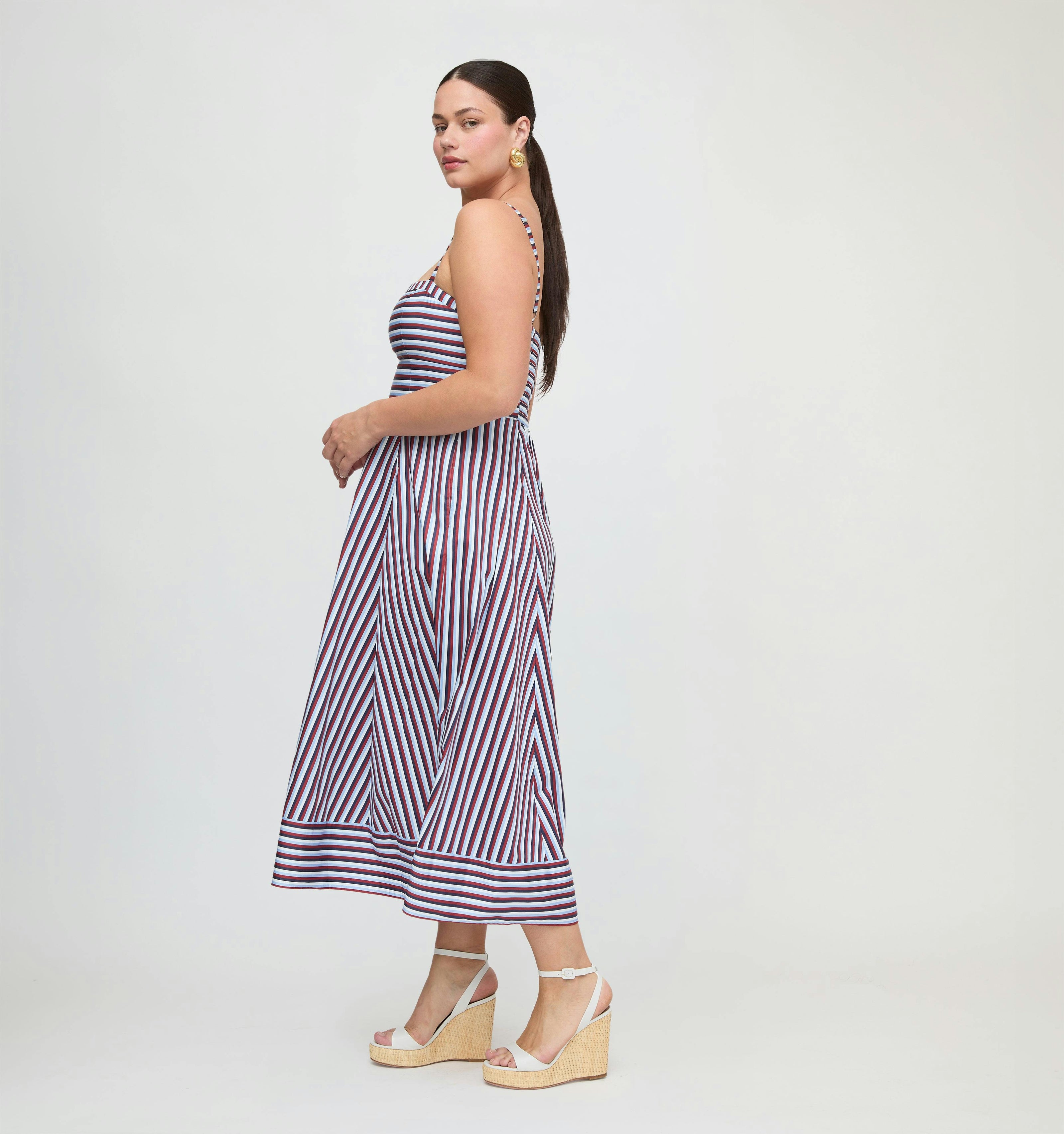 The Margot Dress - Firecracker Stripe