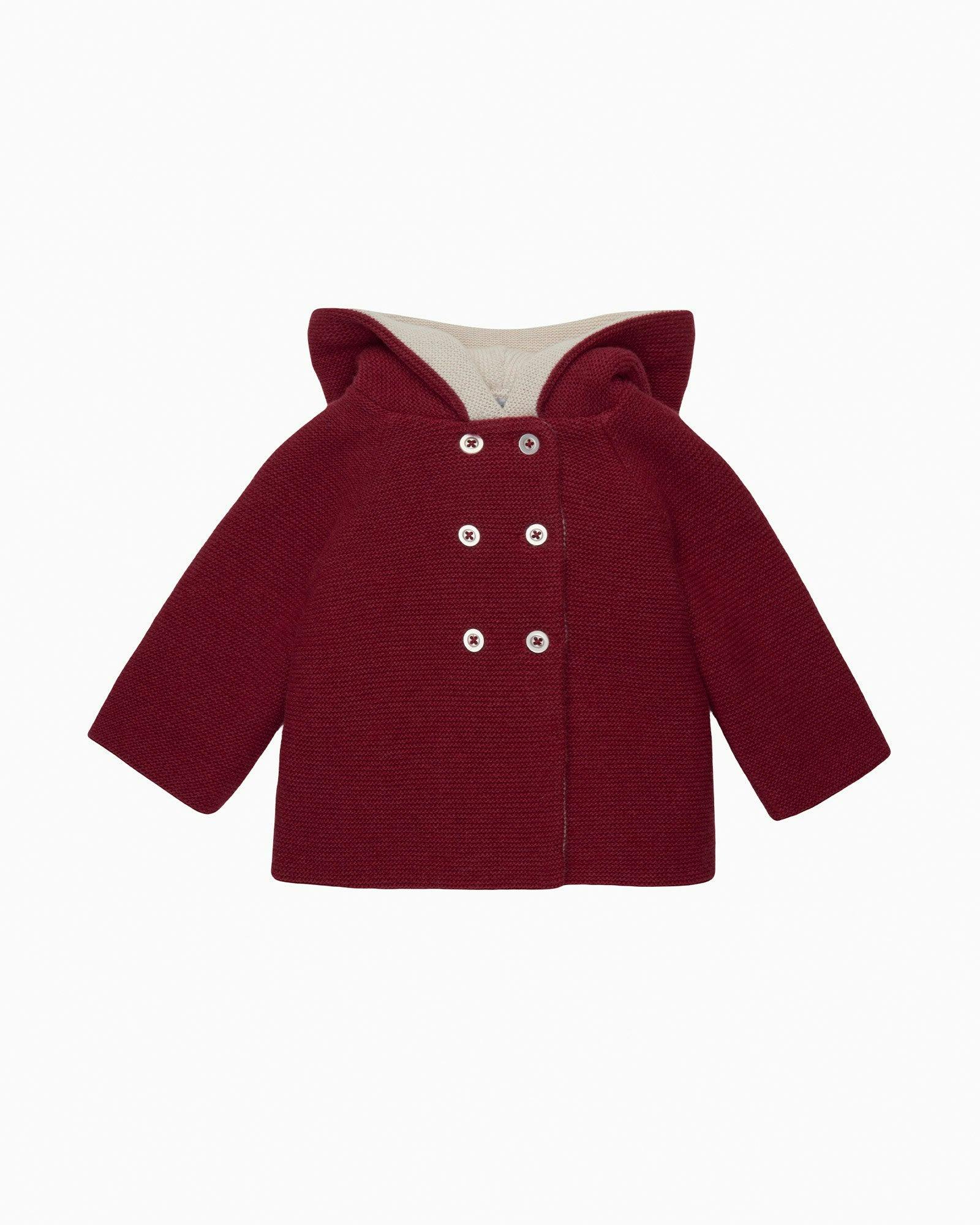 Baby Teddy Coat in Crimson