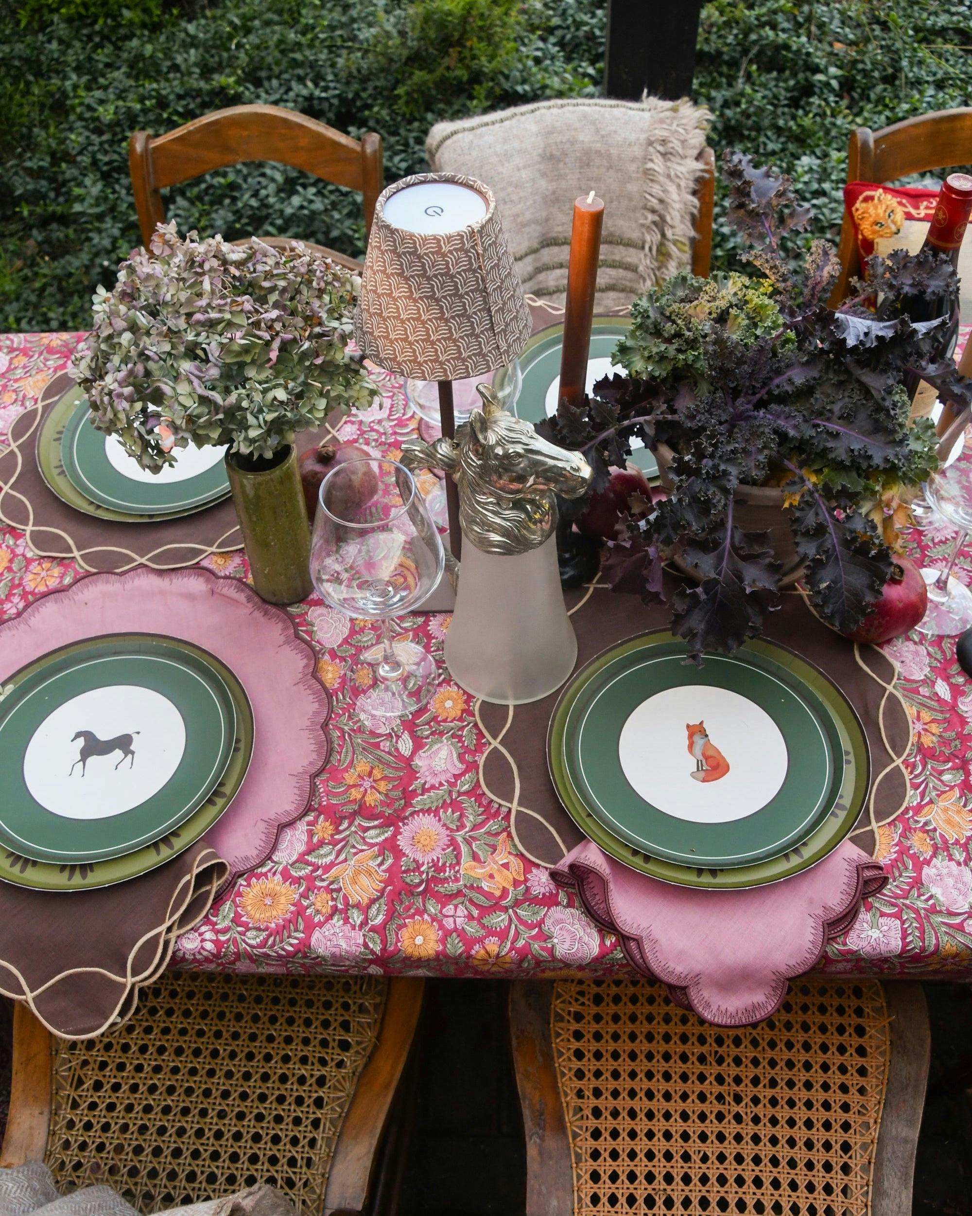 Fleur Dinner Plate Set - Dirty Martini