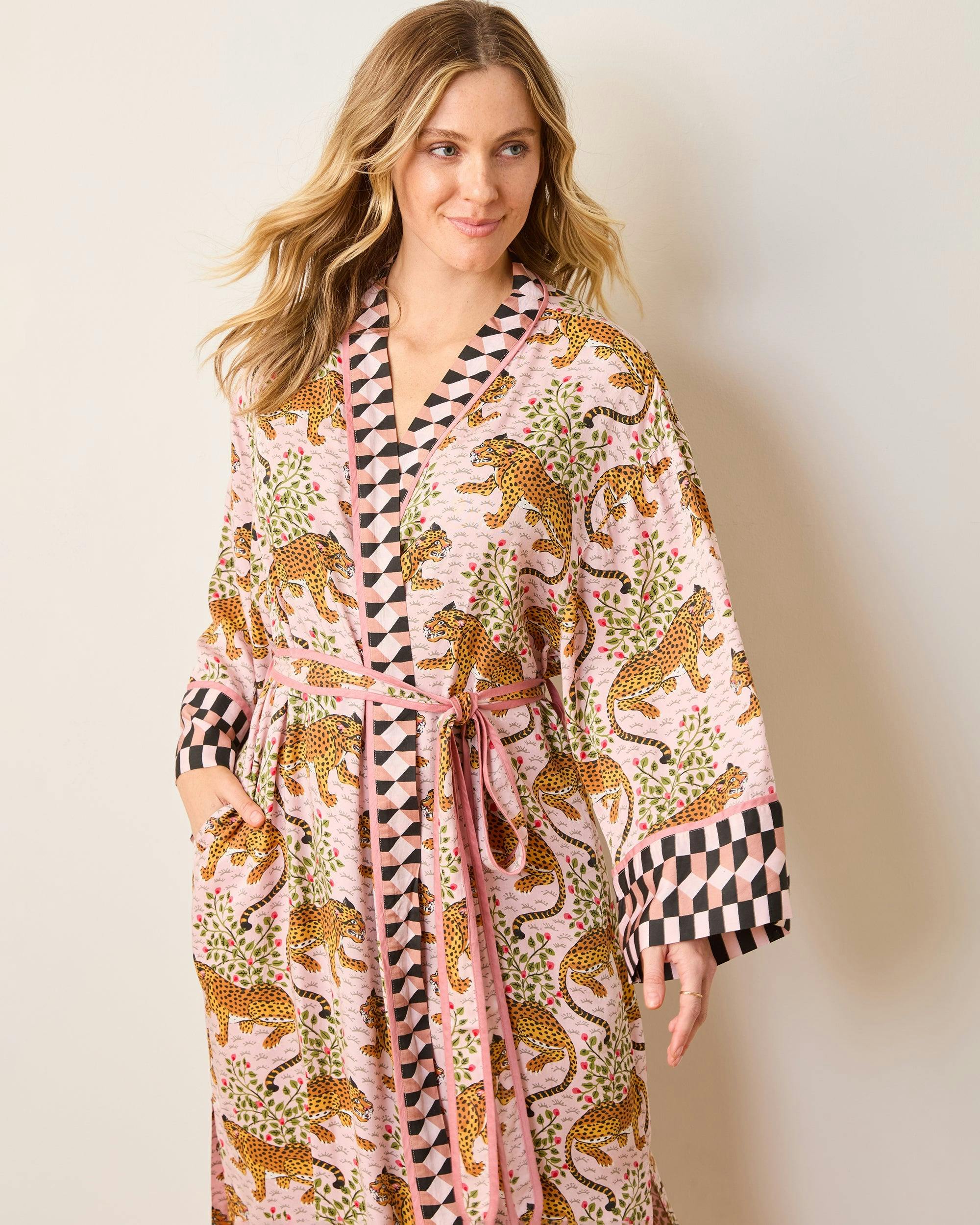 Bagheera - Satin Robe - Blush