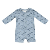 Baby Boy One-Piece Rash Guard Swimsuit in Fish