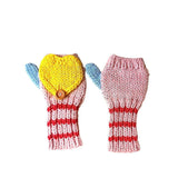 Fingerless Mittens, Pink