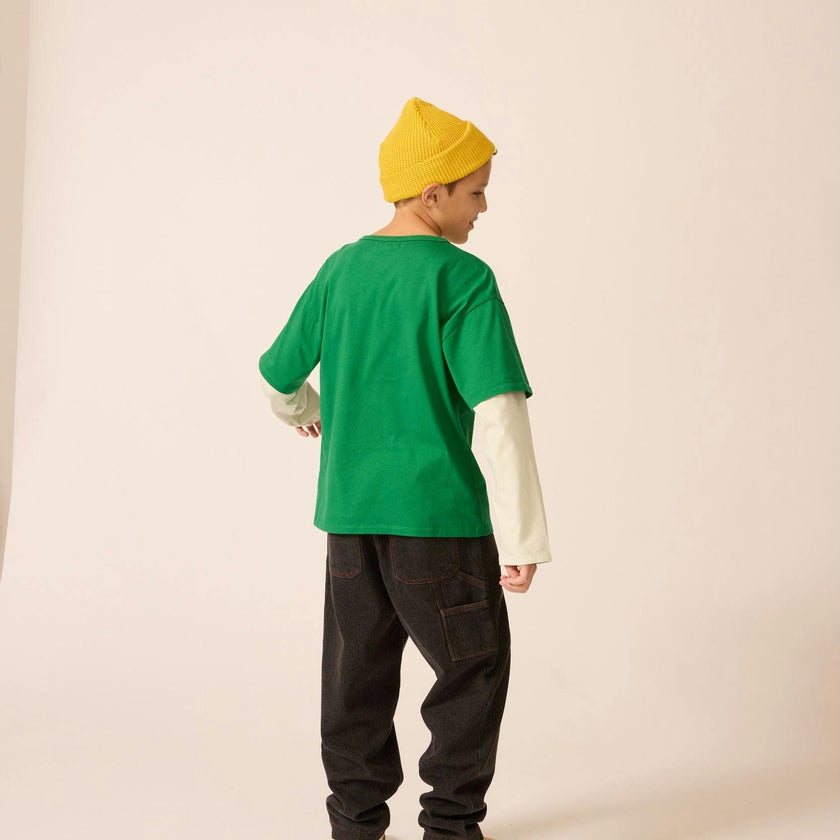 Organic Skater Tee in Tenor Green