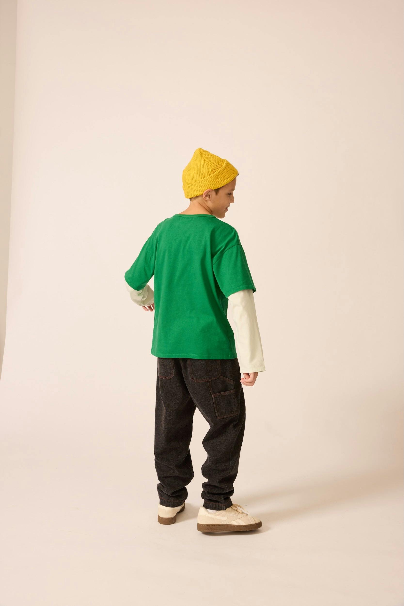 Organic Skater Tee in Tenor Green