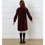 Lena dress (garnet velvet)