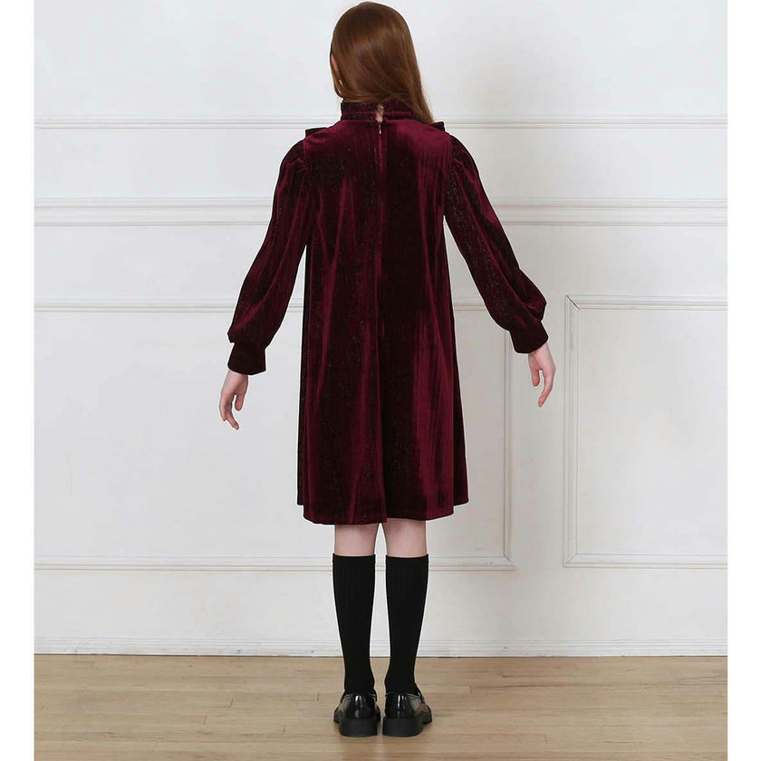 Lena dress (garnet velvet)