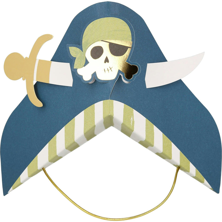 Blue Pirate Party Hats