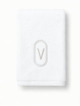 DH Oval Monogram Embroidered Fingertip Towel