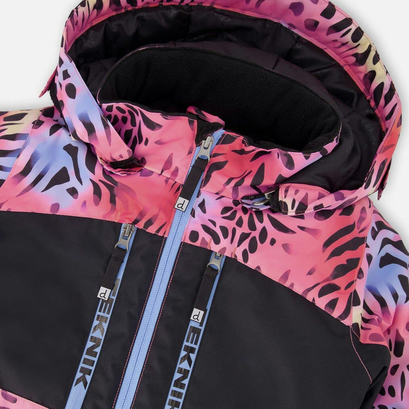 Two-Piece Teknik Snowsuit Multicolor Leopard and