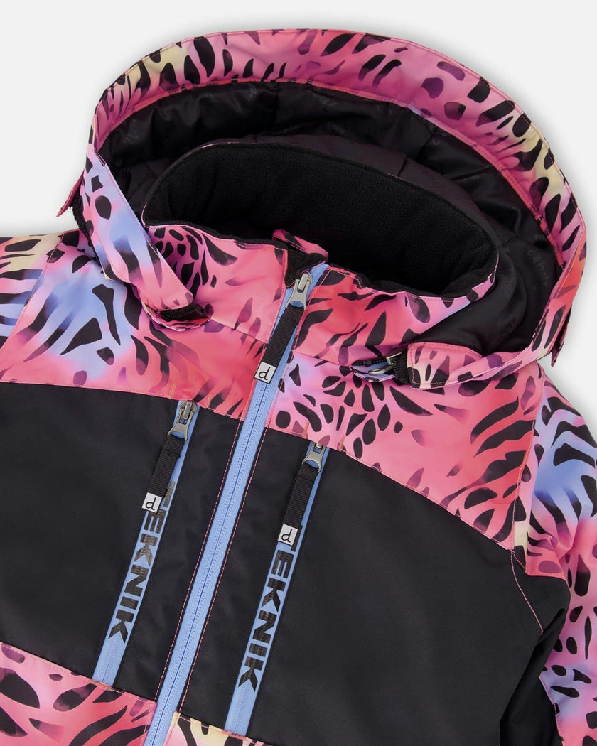 Two-Piece Teknik Snowsuit Multicolor Leopard and