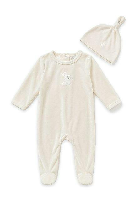 Velour Bunny Footie
