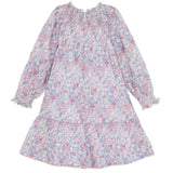 TARTINE ET CHOCOLAT Liberty Smocked Dress - Gris Moyen Chiné