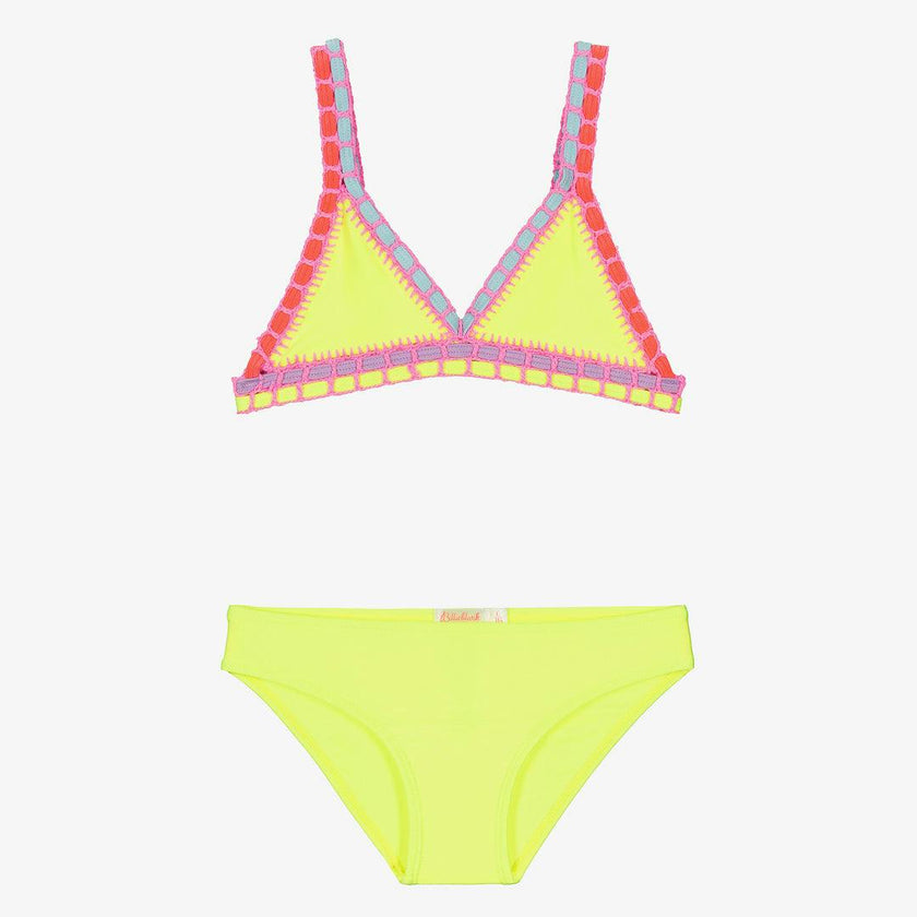 Yellow Crochet Trim Bikini