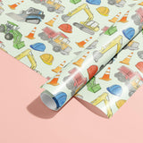 Construction Vehicles Gift Wrap