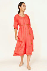Seville Long Dress, Red