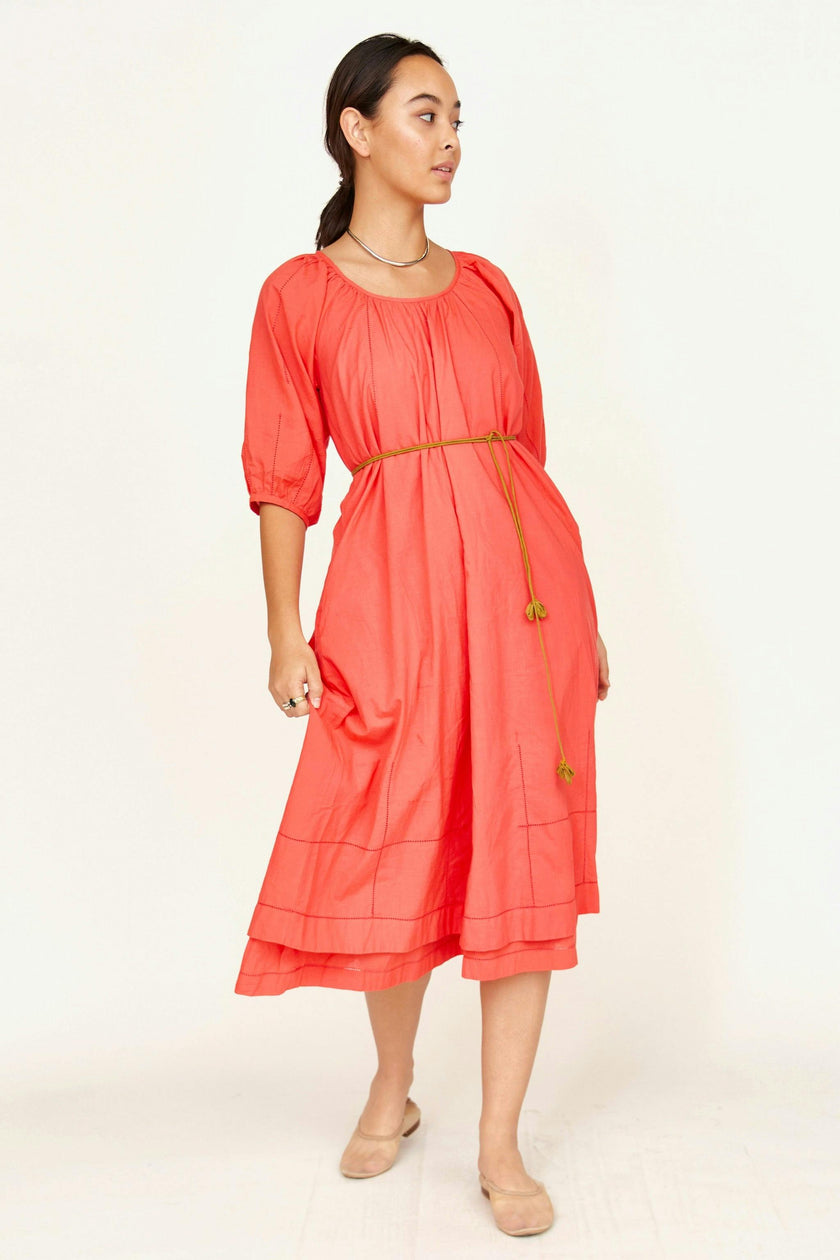 Seville Dress in Lobster