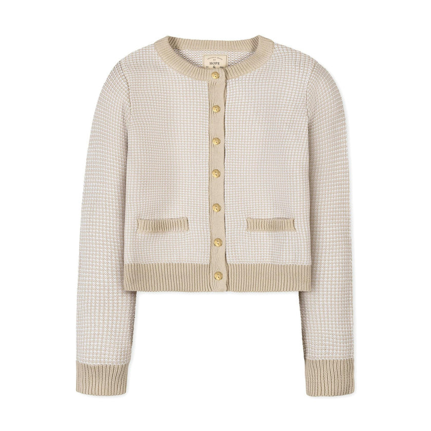 Organic Tweed Sweater Cardigan