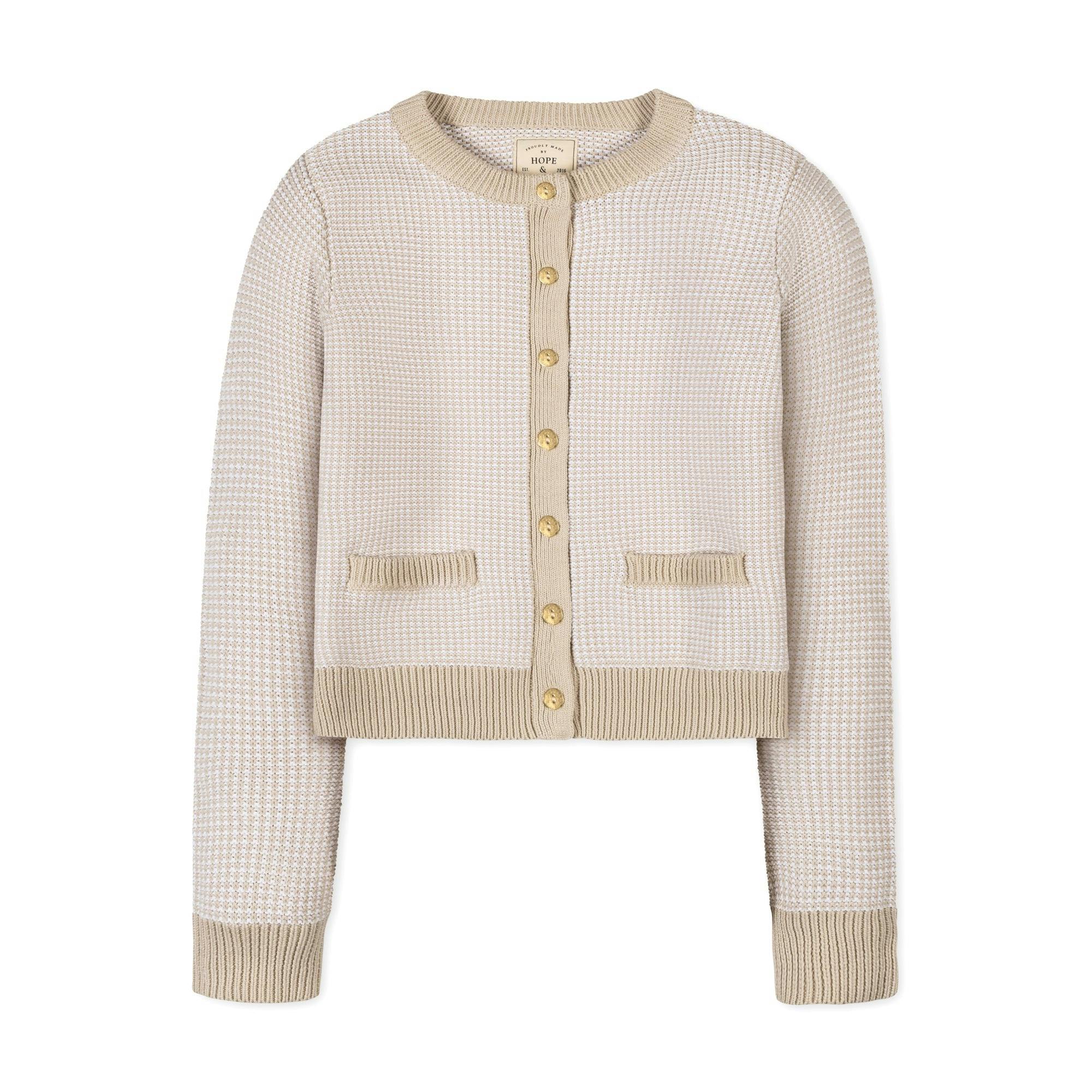 Organic Tweed Sweater Cardigan