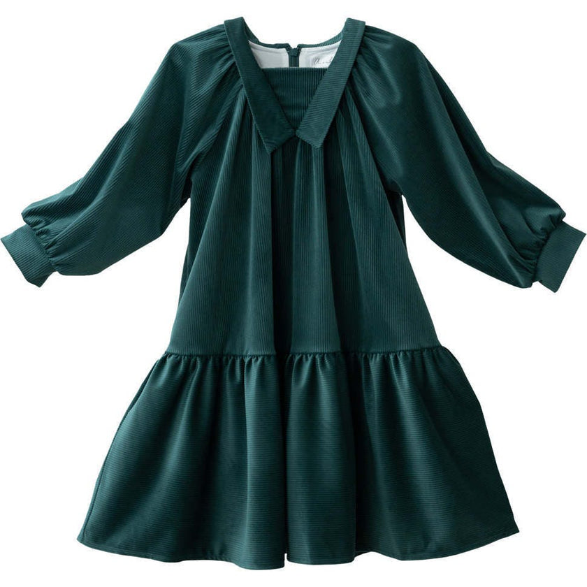 Isla dress (sacramento-green velvet)