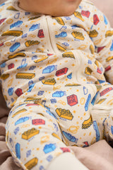 Creative Blocks Zip-up Baby Bodysuit