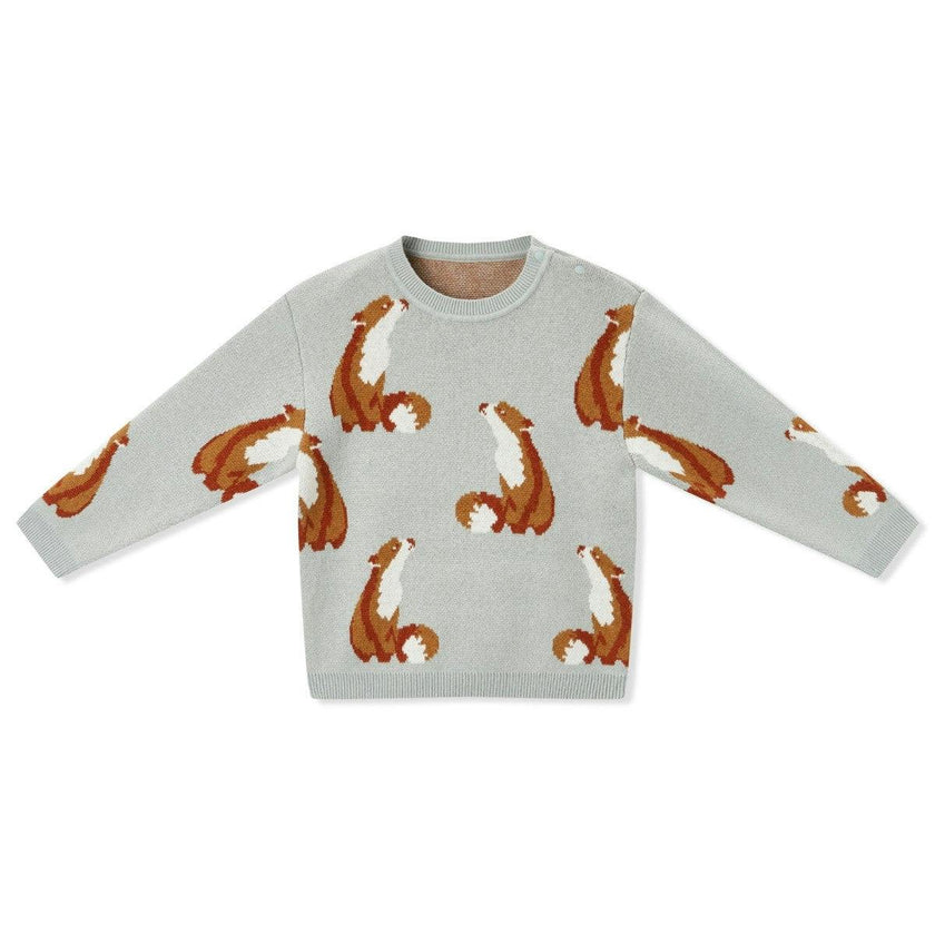 Knitted Birdseye Jacquard Sweater