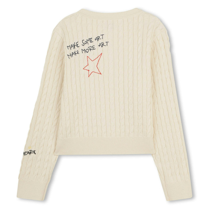 ZADIG & VOLTAIRE Embroidered Soft Cardigan - Off White