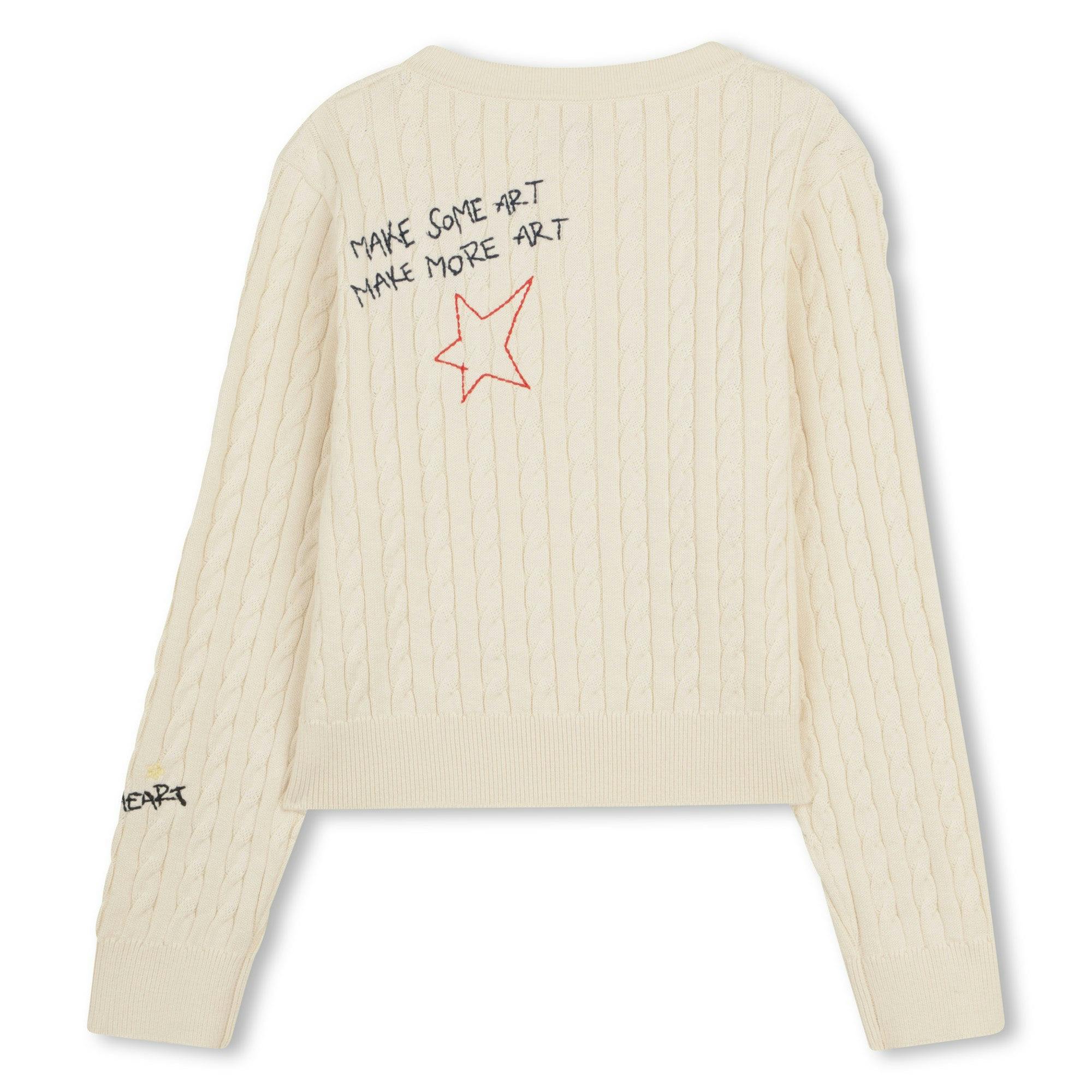 ZADIG & VOLTAIRE Embroidered Soft Cardigan - Off White