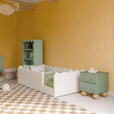 Lido Wave Assembled Nightstand in Light Sage/Honey