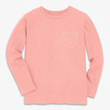 Kids long sleeve slub pocket tee