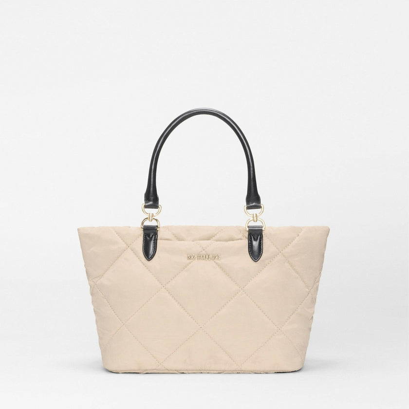 Buff/Black Small Madison E/W Tote