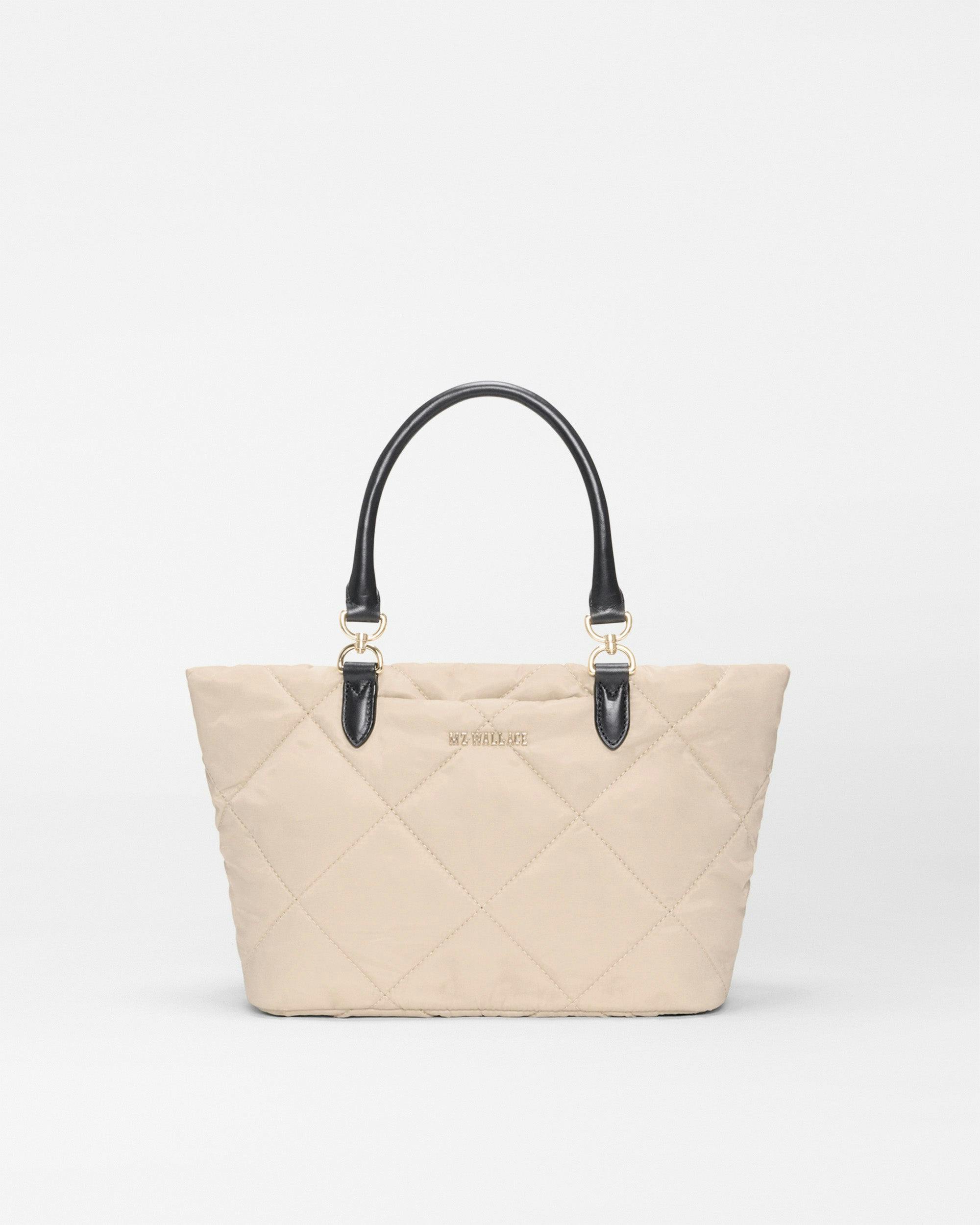 Buff/Black Small Madison E/W Tote