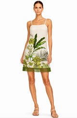 Parker Neutral Botanical Mini Dress