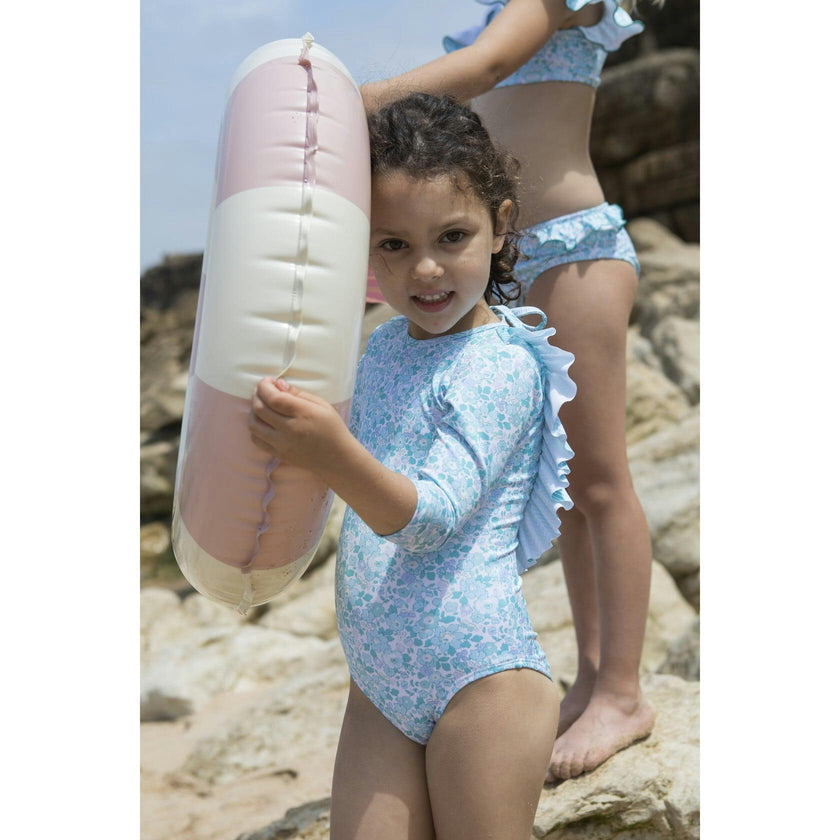 Patterned Long Sleeve Swimsuit, Florals