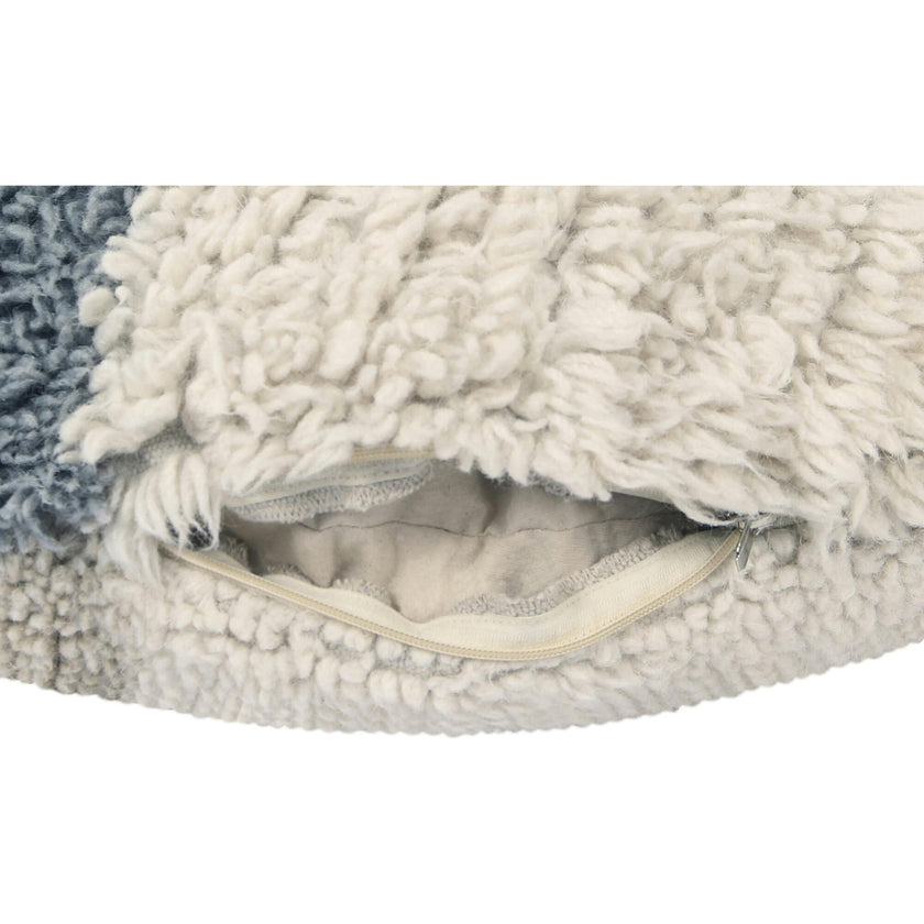 Sun Rays 2-Shade Round Woolable Floor Cushion