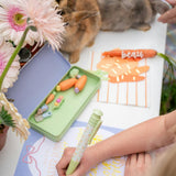 Bunnies In The Garden Carrot Bunch Large Napkins