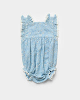 Eva Baby Romper - Tonal floral blue print