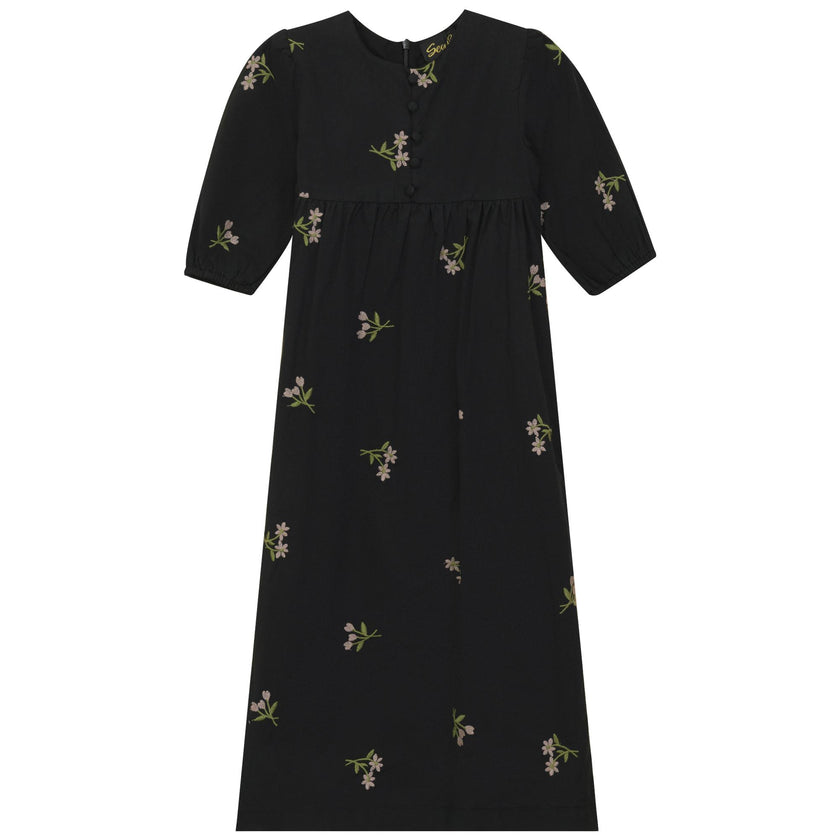 Woven Embroidered Floral Robe