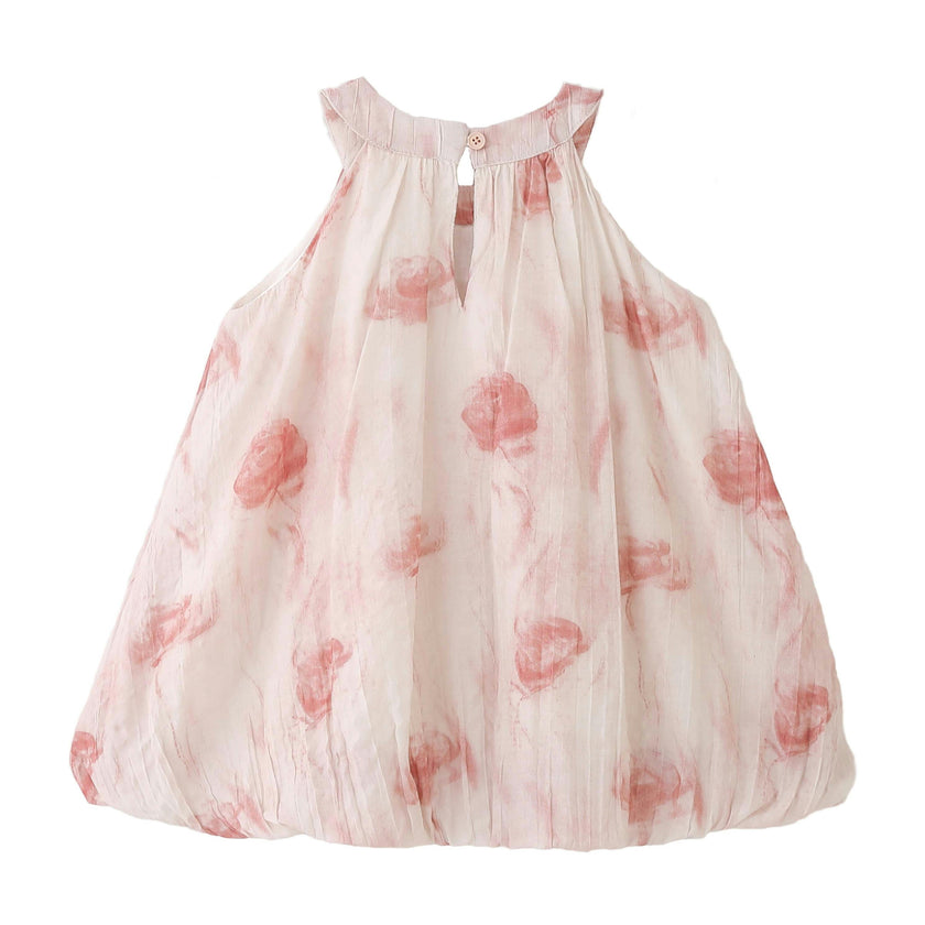 Pink Floral Balloon Dress