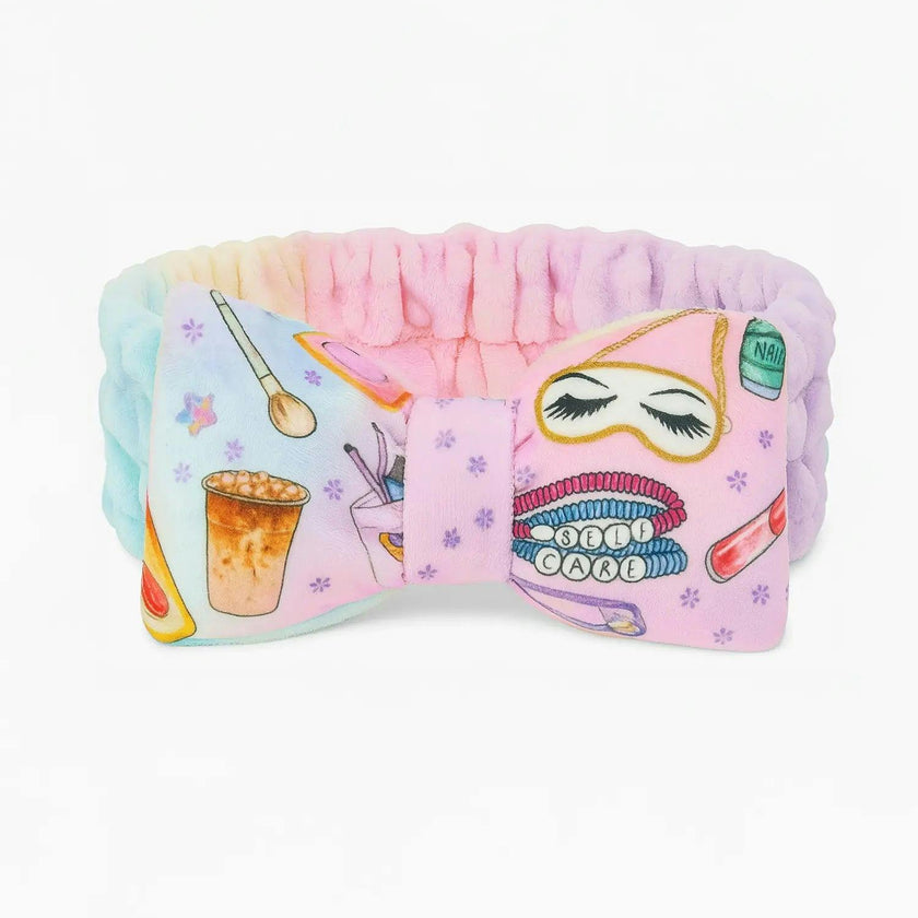 Sleepover Plush Spa Headband with Bow