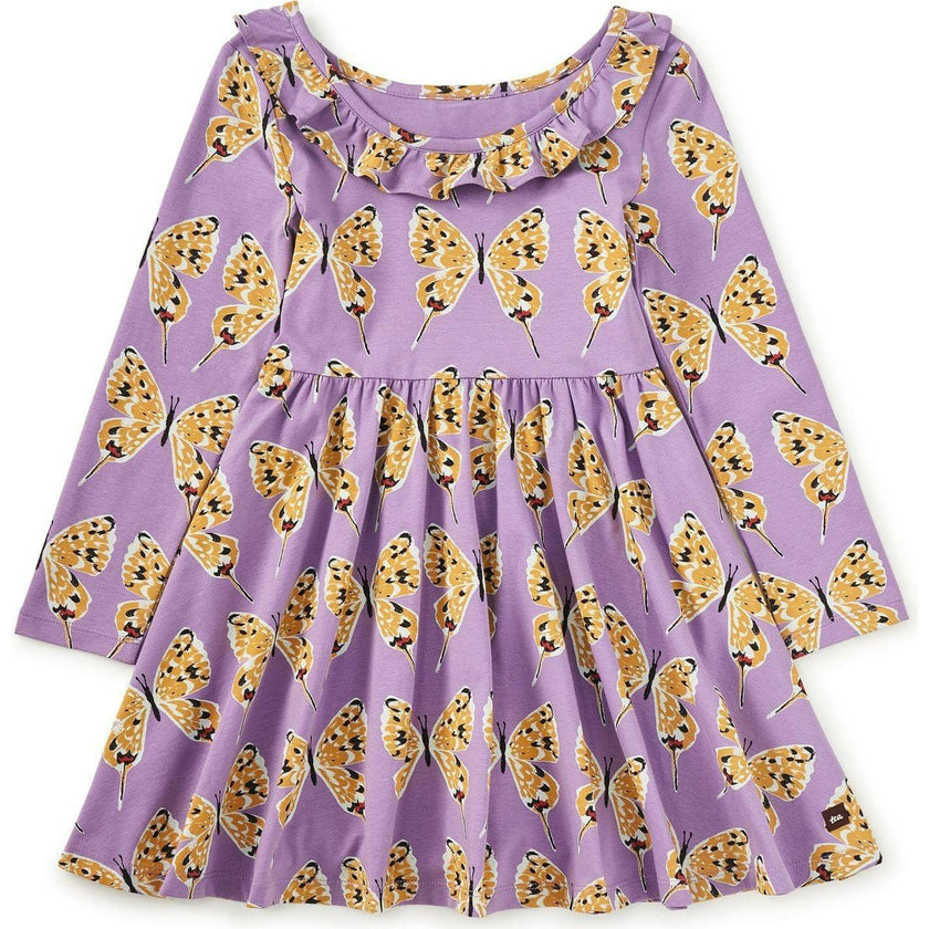 Ruffle Collar Ballet Dress, Purple